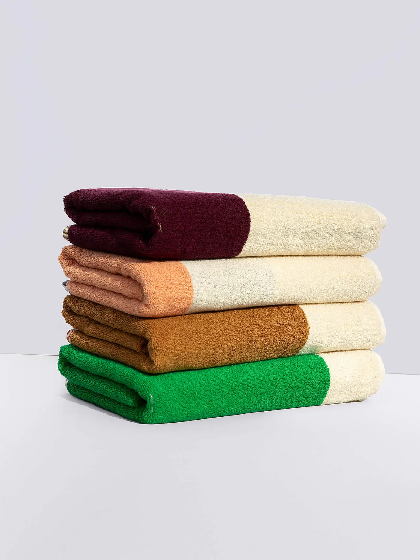 SUITE702 | Duschtuch 70x140cm MARTENS AND MARTENS Pink/Green | gelb